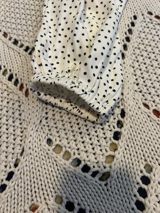 Old Navy Creme de La Creme Tie Neck Polka Dot Dress Sz XL NWT - Picture 5 of 13